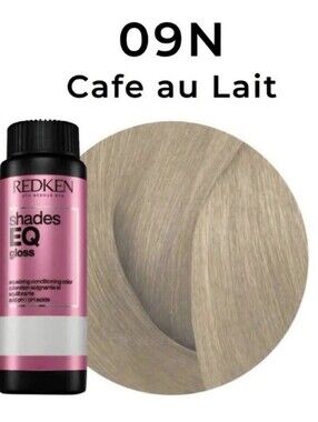 New! Redken Shades EQ 09N "Cafe au lait" Demi Hair Color Size 2 fl oz